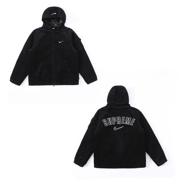 Supreme 22ssjoint model corduroy zipper hooded jacket coat cotton clothing